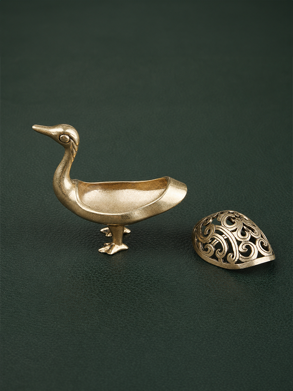 Brass Goose Incense Burner