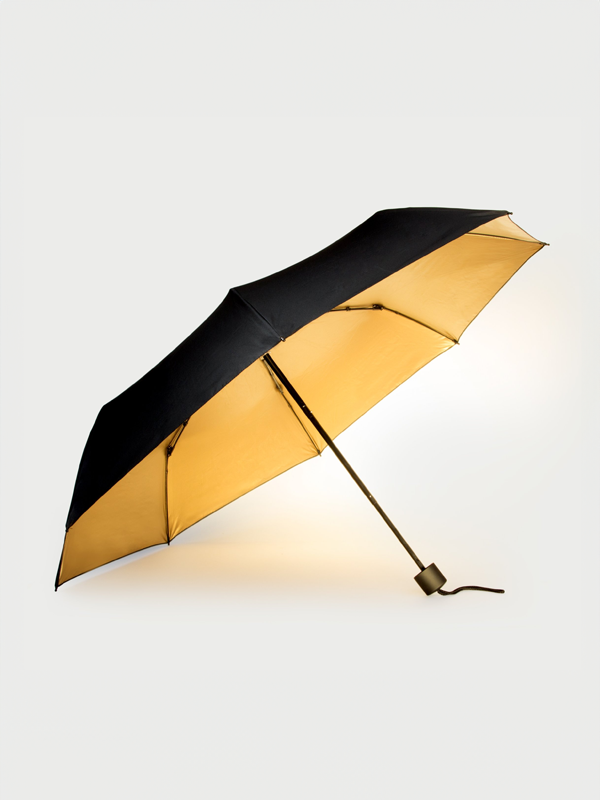 Compact Umbrella: Black & Gold (FINAL SALE)