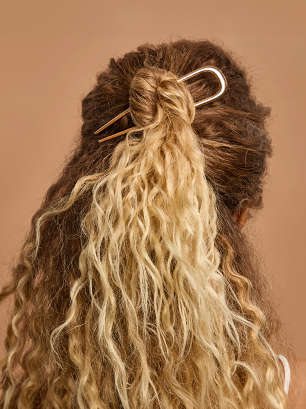Metal French Hair Pin: Gold