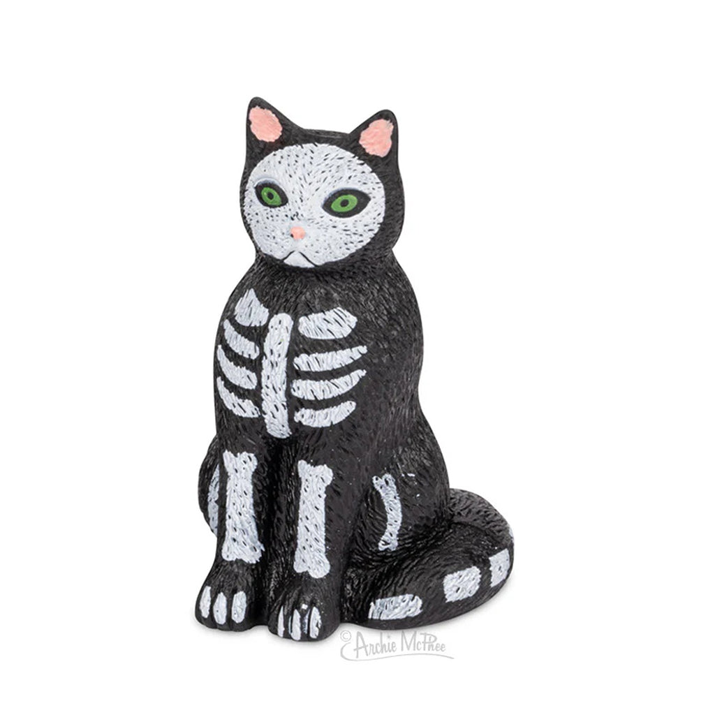 A collection of goth-inspired cat figurines, each with dark, edgy details like black clothing, accessories, and a moody, mysterious expression.