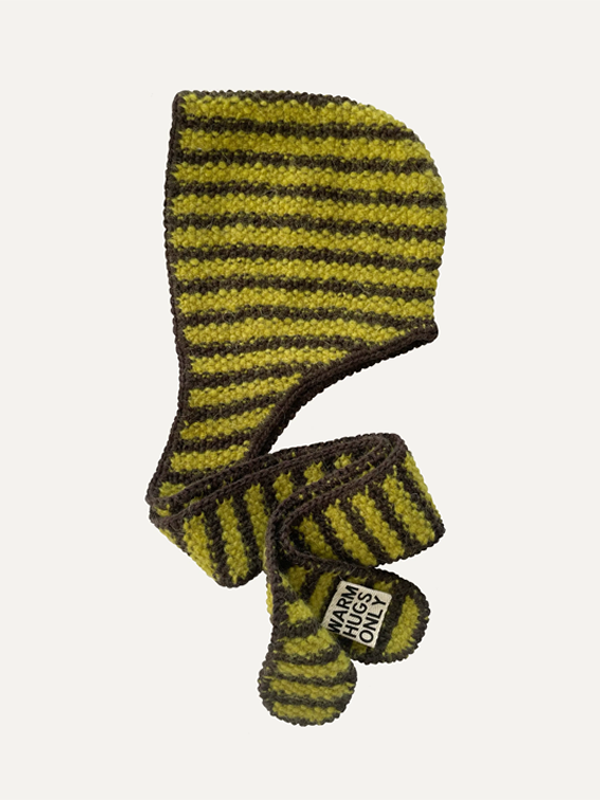 Balaclava Scarf: Lime & Brown (FINAL SALE)