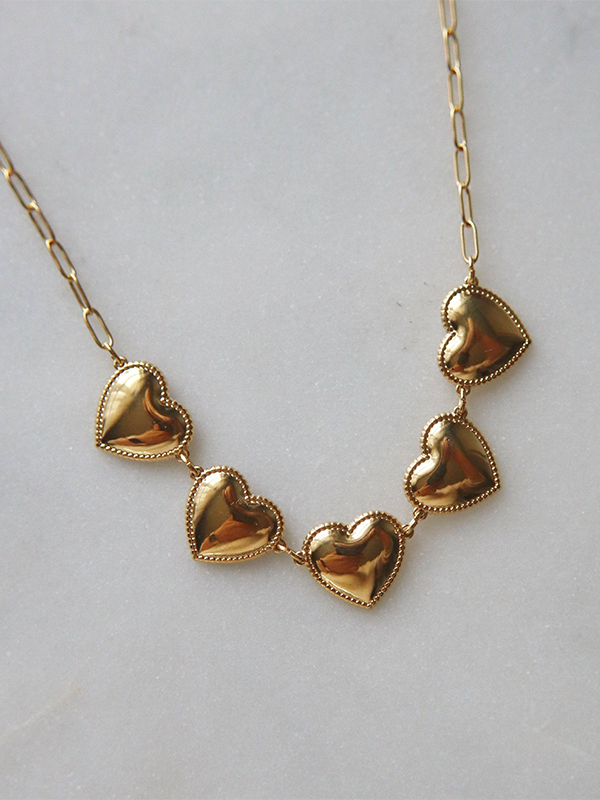 Hearts of Gold Necklace