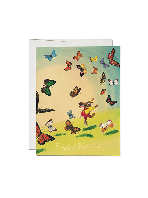 Richard Scarry Bunny and Butterflies Card