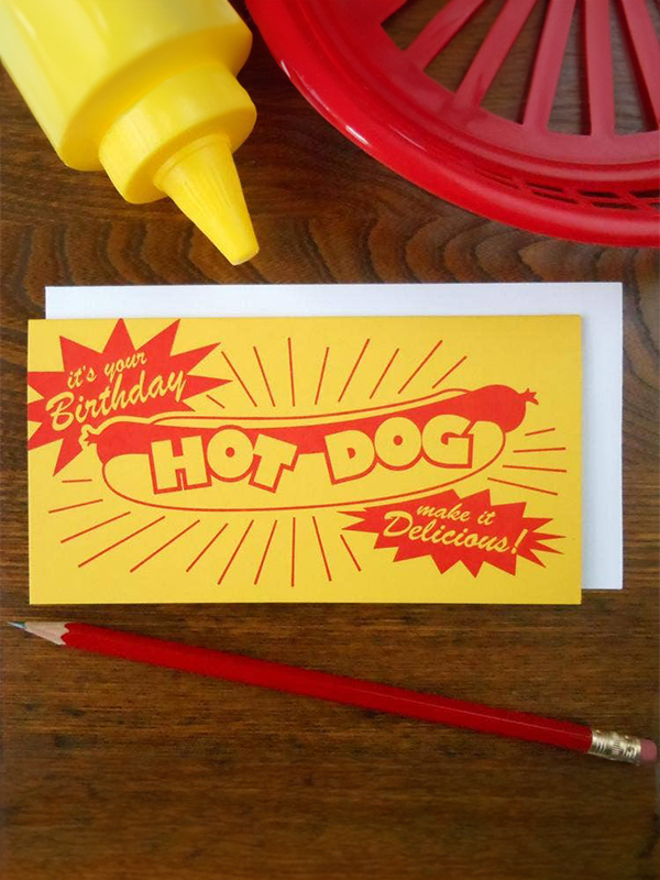 Birthday Hotdog Card