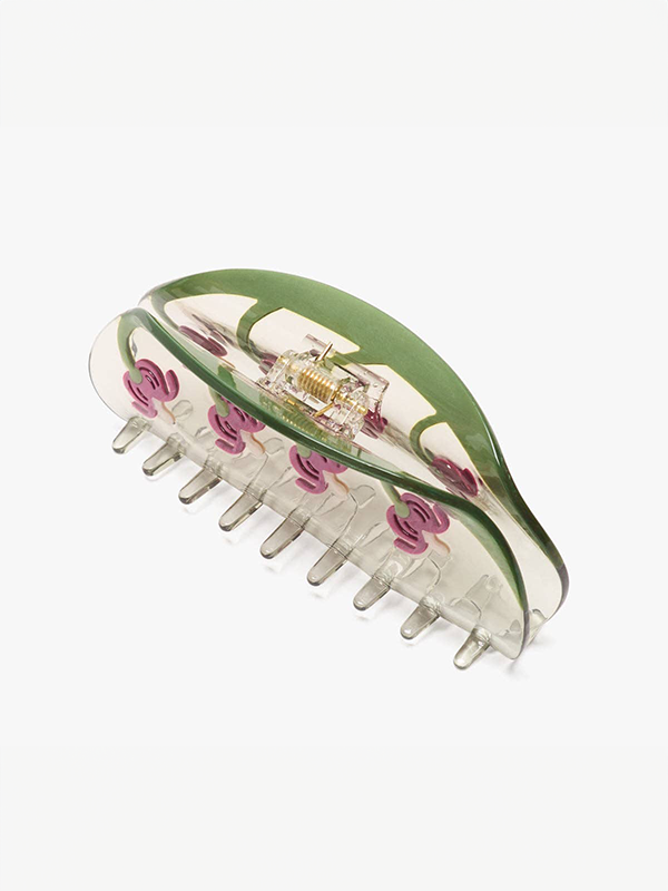 Bleeding Heart Flower Hair Claw