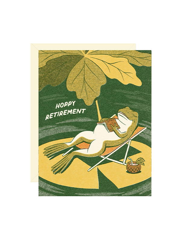 Hoppy Retirement Frog Card