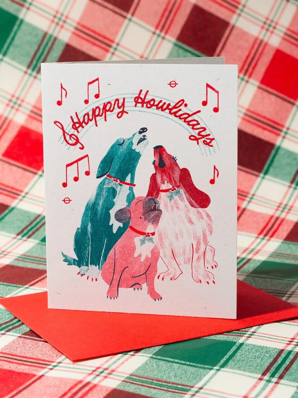 Happy Howlidays Dogs Card