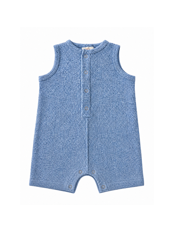 Ribbed Shortie: Blue Speckle