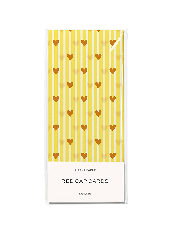 Gold and Yellow Hearts Tissue Paper