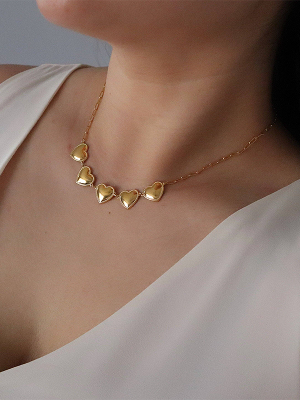 Hearts of Gold Necklace