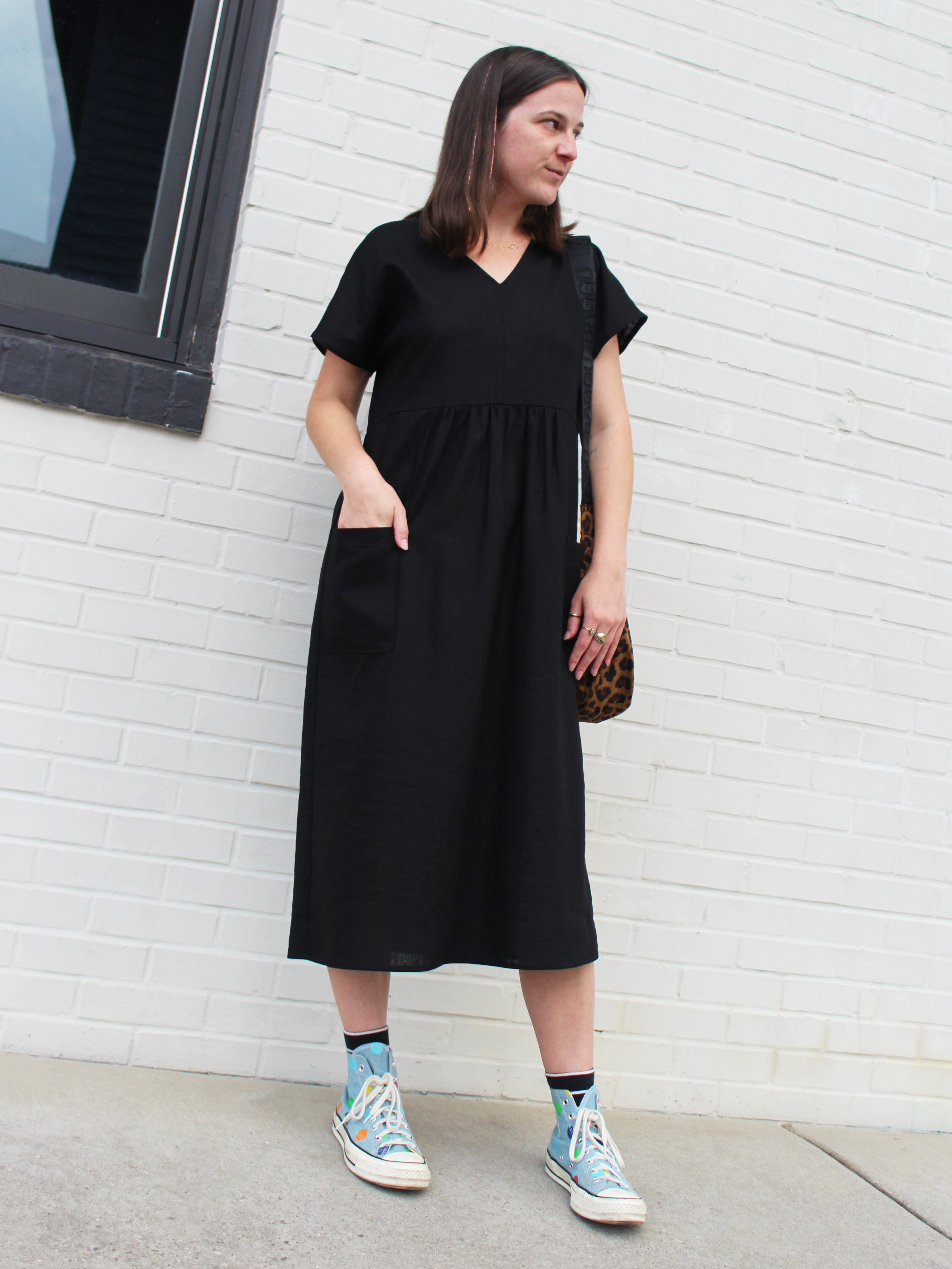 Hideaway Midi Dress: Black S