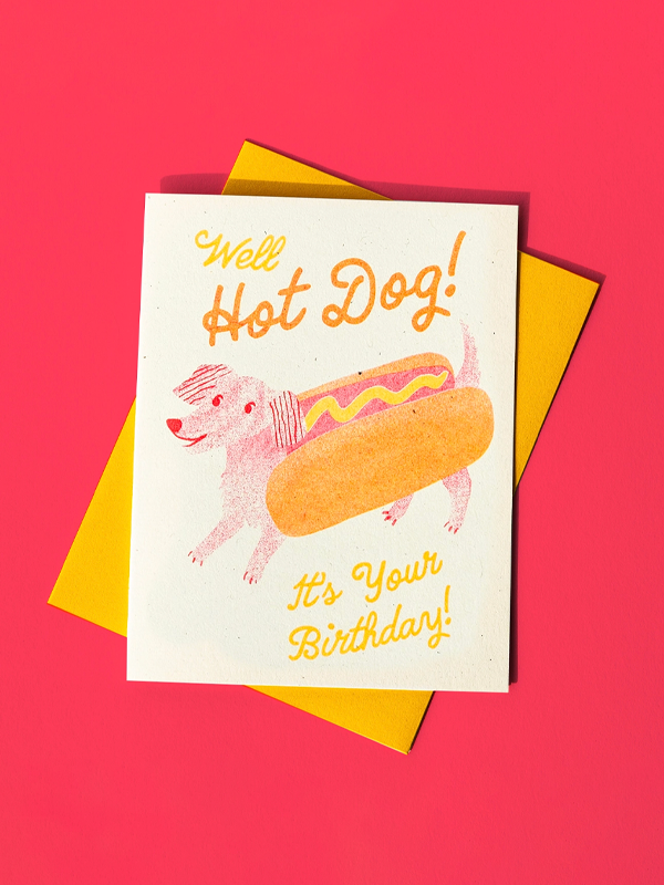Hot Dog Birthday Card