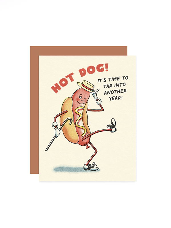Hotdog Tap Dance Birthday Card