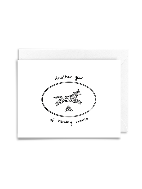 Horsing Around Birthday Card