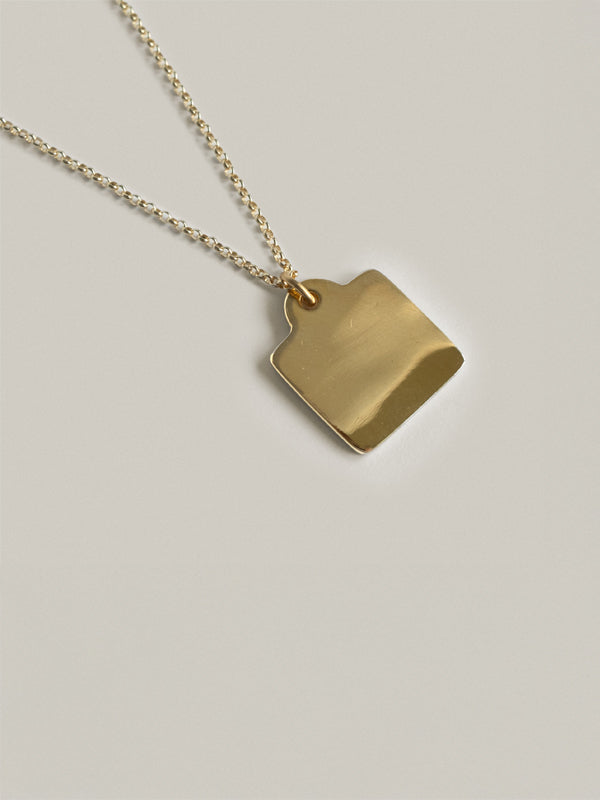 ID Tag Necklace: Gold Plated