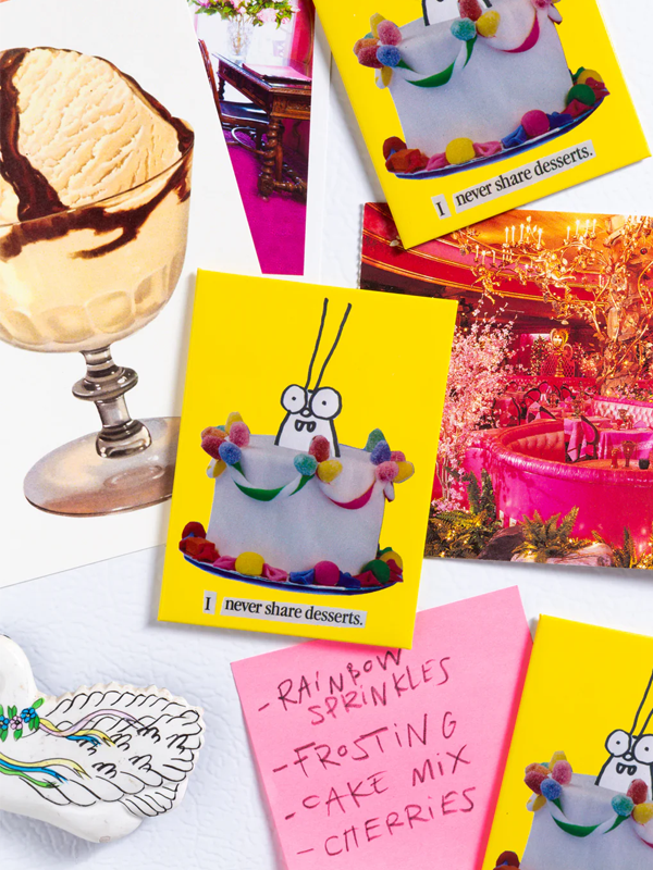 I Never Share Desserts Magnet – A humorous and sassy magnet that lets everyone know you're not about to give up your sweet treats, perfect for your fridge or workspace!