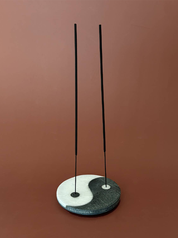 Yin Yang Marble Incense Holder