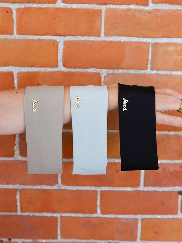 Soft Workout Headband Pack: Stone