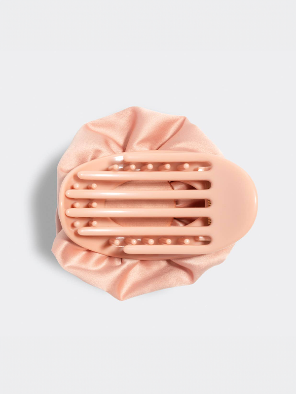 Satin Rosette Medium Flat Cloud Clip: Terracotta