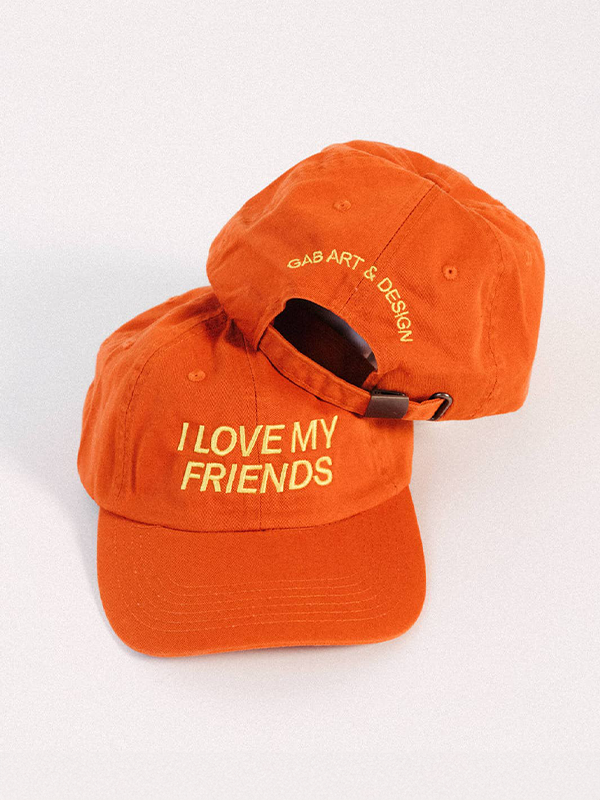 I Love My Friends Embroidered Hat