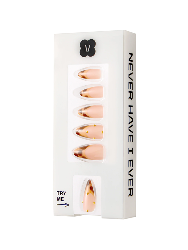 Press-On Nail Kit: French Leopard