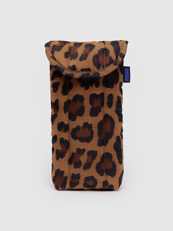 Baggu Puffy Glasses Sleeve, a soft, padded case designed to protect your glasses, featuring a stylish, quilted design for a functional yet fashionable accessory.