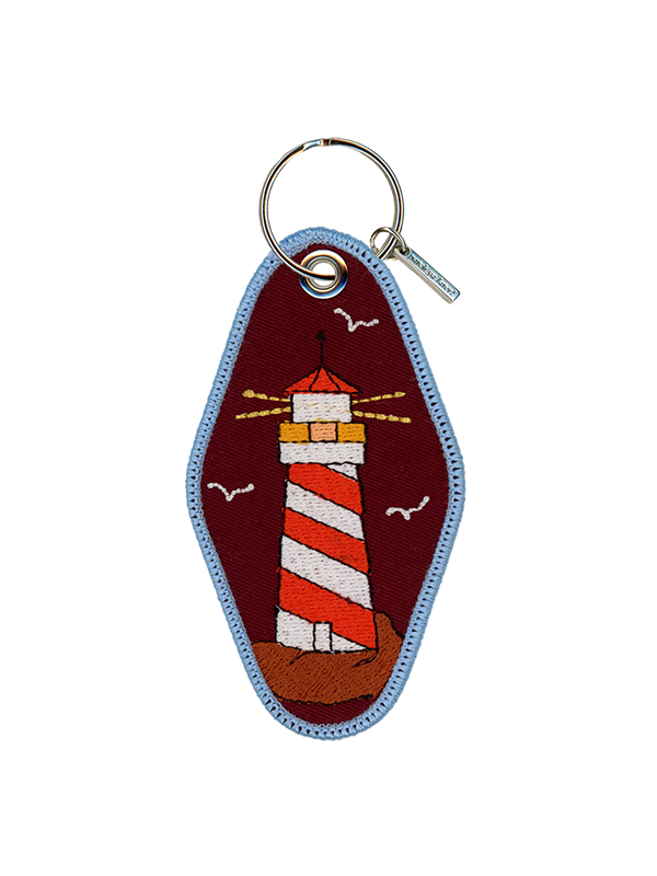 Embroidered Keychain: Lost Never Lonely