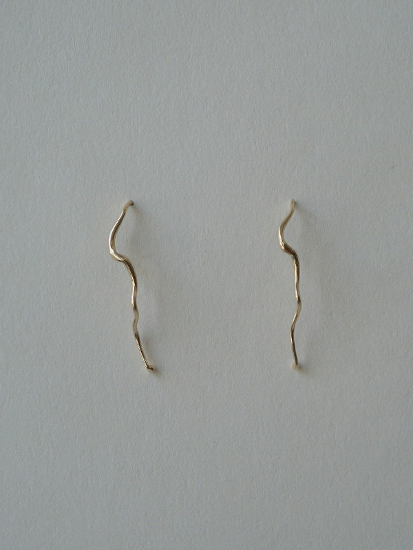 Line Study Earrings: Gold