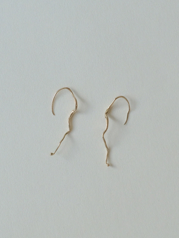 Line Study Earrings: Gold