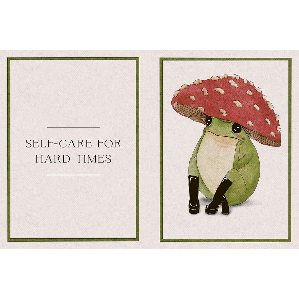 The Little Frog's Guide to Self-Care book featuring adorable illustrations and gentle, humorous advice on self-care, perfect for promoting relaxation and well-being.