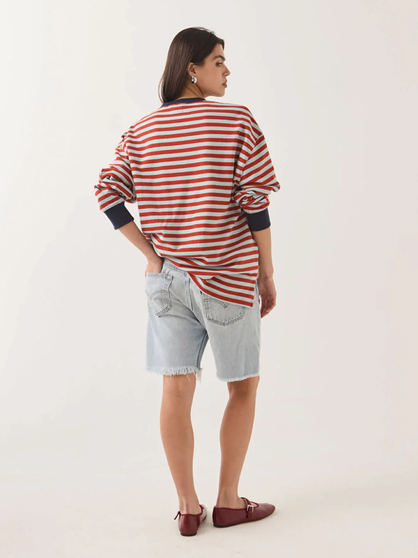 Retro Rugby Polo: Sea Grass/Rust