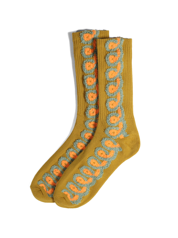 Ochre Loopy Socks