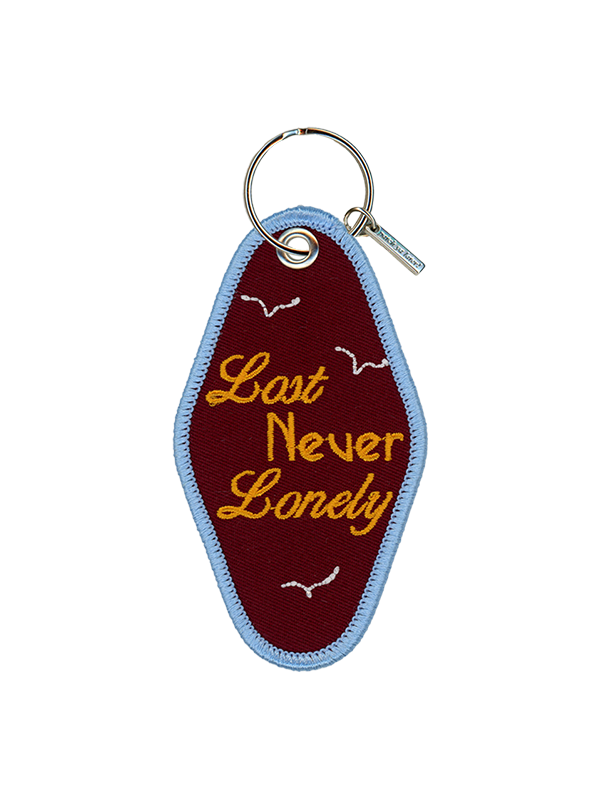 Embroidered Keychain: Lost Never Lonely