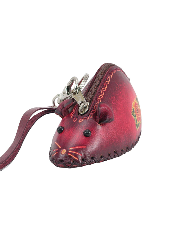 Leather Coin Purse: Mouse