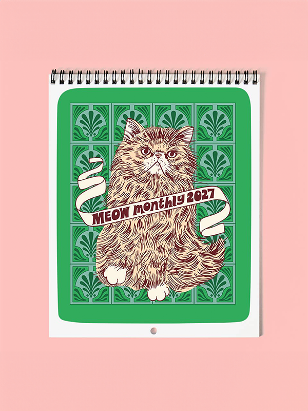 Meow Monthly 2027 Calendar