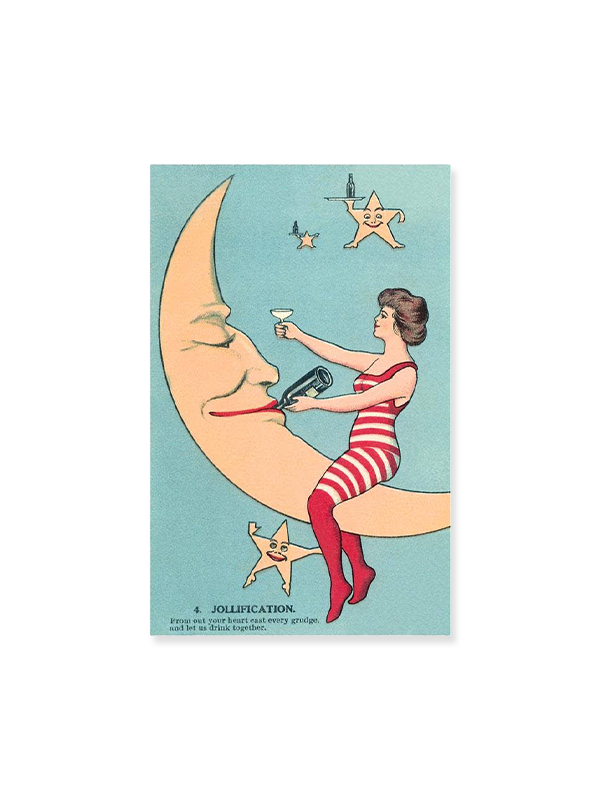 Magnet: Woman Giving Wine to Moon