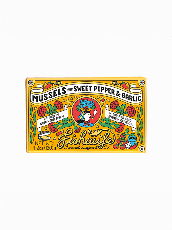 Mussels with Sweet Pepper & Garlic