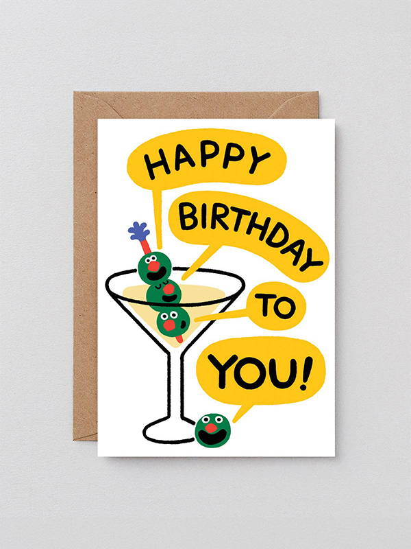 Happy Birthday Martini Card