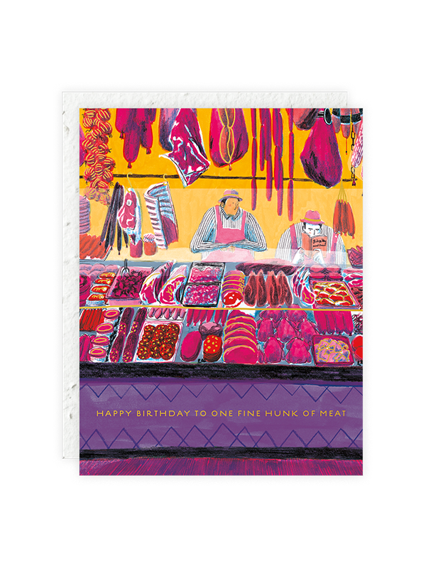 Fine Hunk of Meat Birthday Card