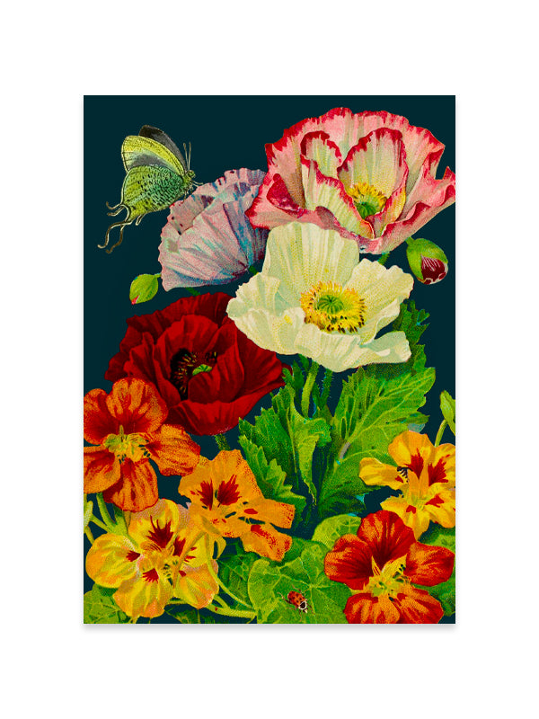 Midnight Botanical Card (Moth Bouquet) – Edge of Urge