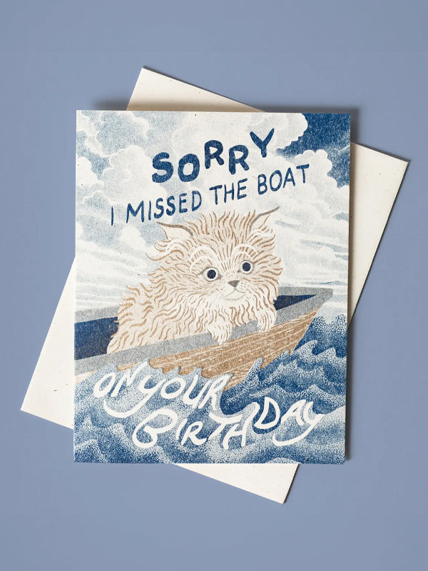 Missed the Boat Belated Birthday Card