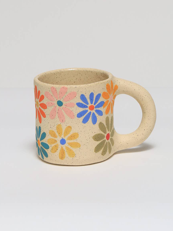 Flower Mug: White