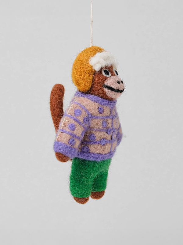 Hanging Felt Ornament: Monkey