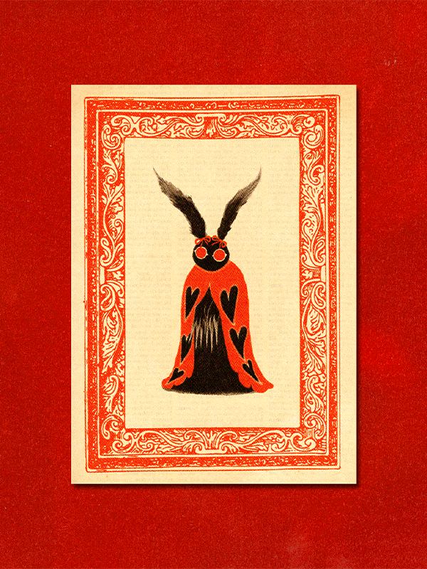 Romantic Mothman Print: 5 x 7