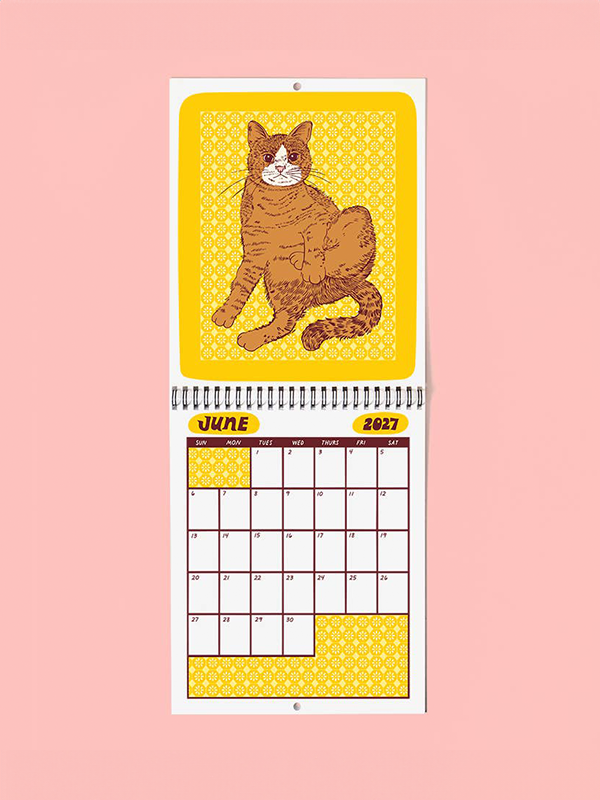 Meow Monthly 2027 Calendar