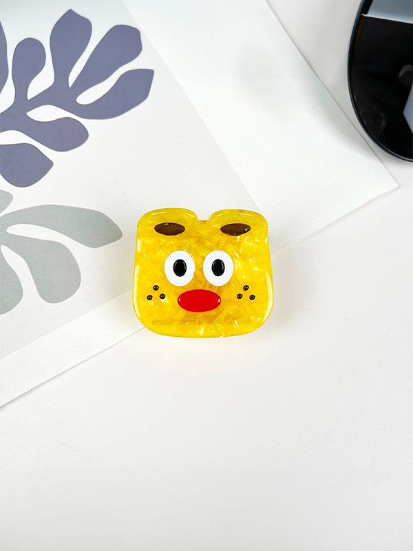 Mini Cartoon Monster Hair Claw: Yellow