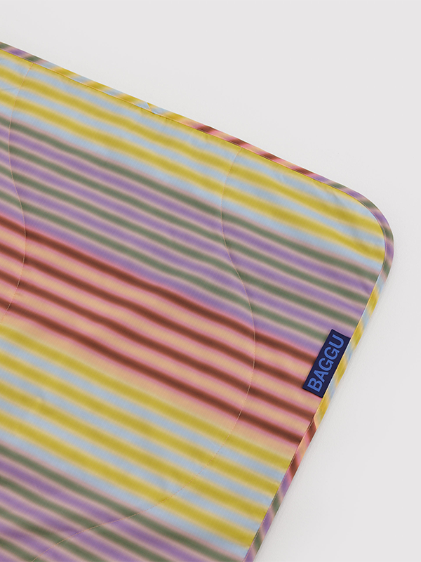 Puffy Picnic Blanket: Gradient Stripe Multi