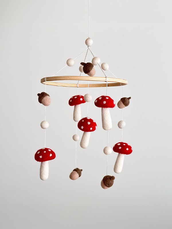 Baby Mobile: Mushrooms & Acorns