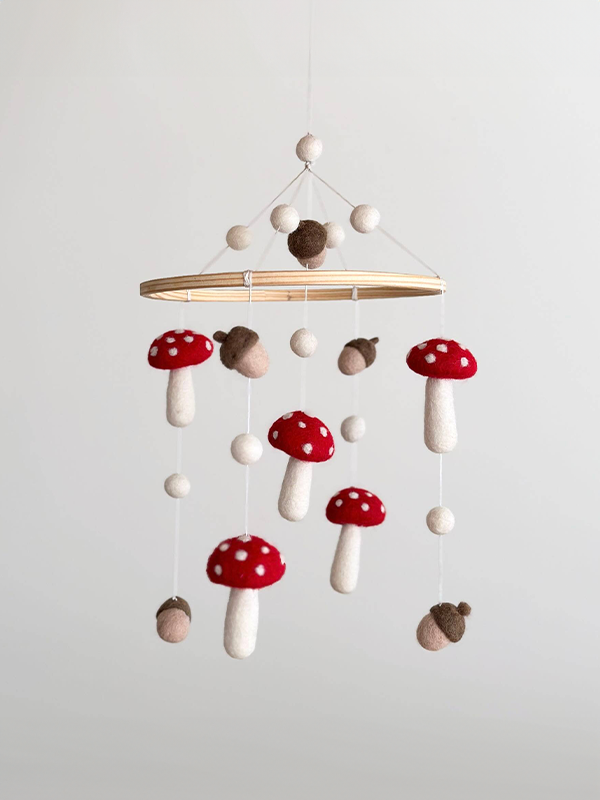 Baby Mobile: Mushrooms & Acorns