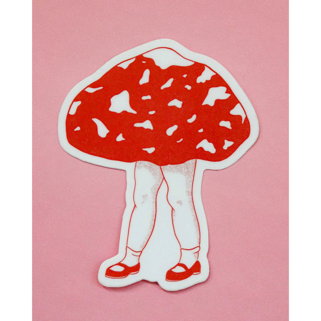 Mushroom Daughter sticker featuring an adorable mushroom character with a whimsical, nature-inspired design, perfect for decorating laptops, notebooks, or water bottles.